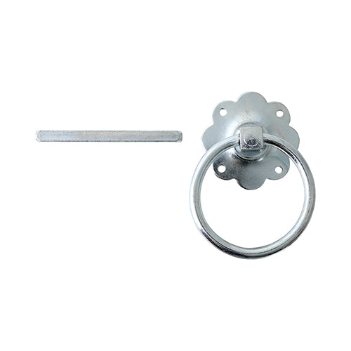 This is an image showing TIMCO Ring Gate Latch - Plain - Zinc - 6" - 1 Each TIMbag available from T.H Wiggans Ironmongery in Kendal, quick delivery at discounted prices.