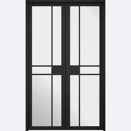 This is an image showing LPD - Greenwich W4 Primed Black Doors 1246 x 2031 available from T.H Wiggans Ironmongery in Kendal, quick delivery at discounted prices.