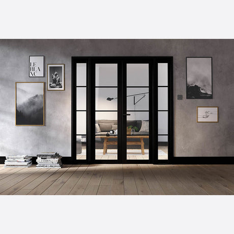 This is an image showing LPD - Soho W6 Primed Black Doors 1904 x 2031 available from T.H Wiggans Ironmongery in Kendal, quick delivery at discounted prices.