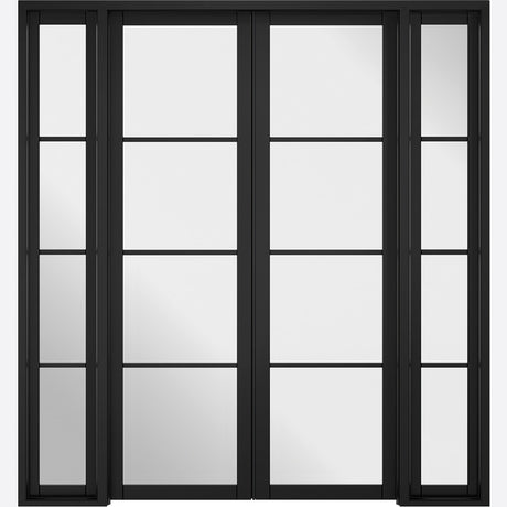 This is an image showing LPD - Soho W6 Primed Black Doors 1904 x 2031 available from T.H Wiggans Ironmongery in Kendal, quick delivery at discounted prices.