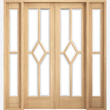 This is an image showing LPD - Reims W6 Pre-finished Oak Doors 1904 x 2031 available from T.H Wiggans Ironmongery in Kendal, quick delivery at discounted prices.
