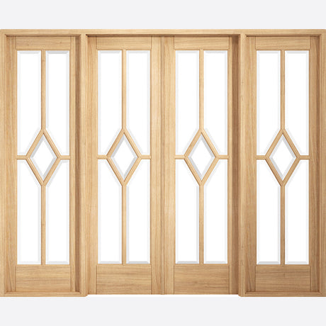 This is an image showing LPD - Reims W8 Pre-finished Oak Doors 2478 x 2031 available from T.H Wiggans Ironmongery in Kendal, quick delivery at discounted prices.