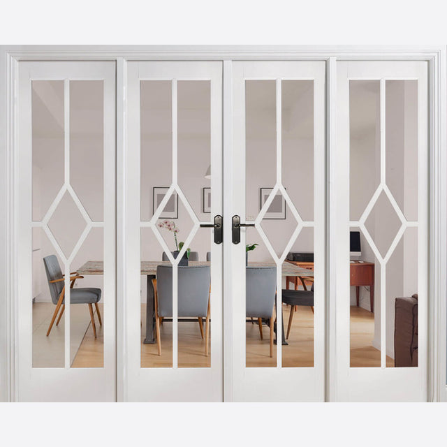This is an image showing LPD - Reims W8 Primed White Doors 2478 x 2031 available from T.H Wiggans Ironmongery in Kendal, quick delivery at discounted prices.