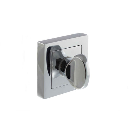 This is an image of STATUS WC Turn and Release on S4 Square Rose - Polished Chrome available to order from T.H Wiggans Architectural Ironmongery in Kendal, quick delivery and discounted prices.