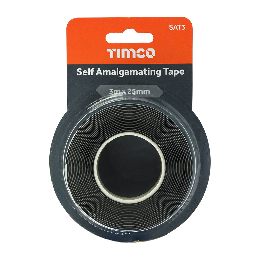 This is an image showing TIMCO Self Amalgamating Tape - 3m x 25mm - 1 Each Blister Pack available from T.H Wiggans Ironmongery in Kendal, quick delivery at discounted prices.