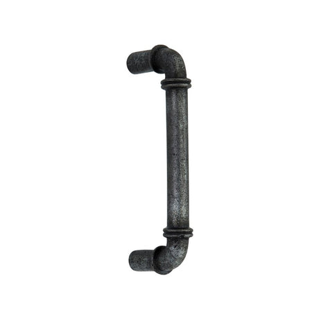 This is an image of Spira Brass - Ribbed Cabinet Pull 4" Pewter  available to order from T.H Wiggans Architectural Ironmongery in Kendal, quick delivery and discounted prices.