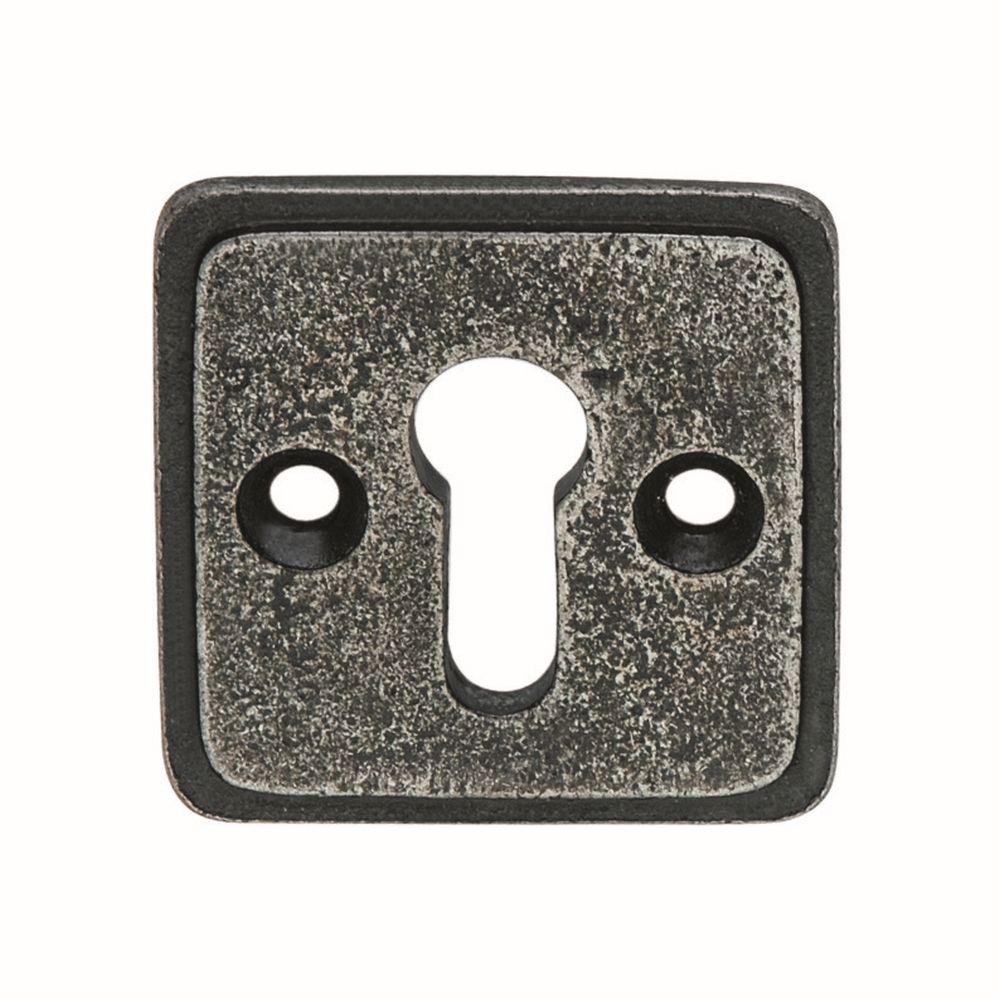 This is an image of Spira Brass - Square Escutcheon Pewter available to order from T.H Wiggans Architectural Ironmongery in Kendal, quick delivery and discounted prices.