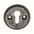 This is an image of Spira Brass - Round EscutcheonPewter available to order from T.H Wiggans Architectural Ironmongery in Kendal, quick delivery and discounted prices.