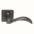 This is an image of Spira Brass - Curved Lever on Square Rose Pewter available to order from T.H Wiggans Architectural Ironmongery in Kendal, quick delivery and discounted prices.