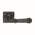 This is an image of Spira Brass - Ribbed Lever on Square Rose Pewter available to order from T.H Wiggans Architectural Ironmongery in Kendal, quick delivery and discounted prices.