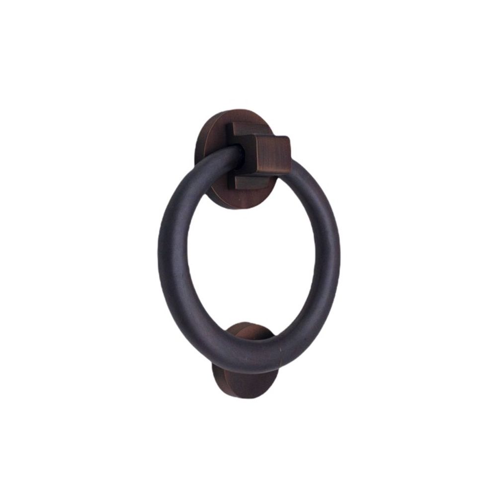 This is an image of Spira Brass - Ring Door Knocker 110mm Aged Bronze available to order from T.H Wiggans Architectural Ironmongery in Kendal, quick delivery and discounted prices.