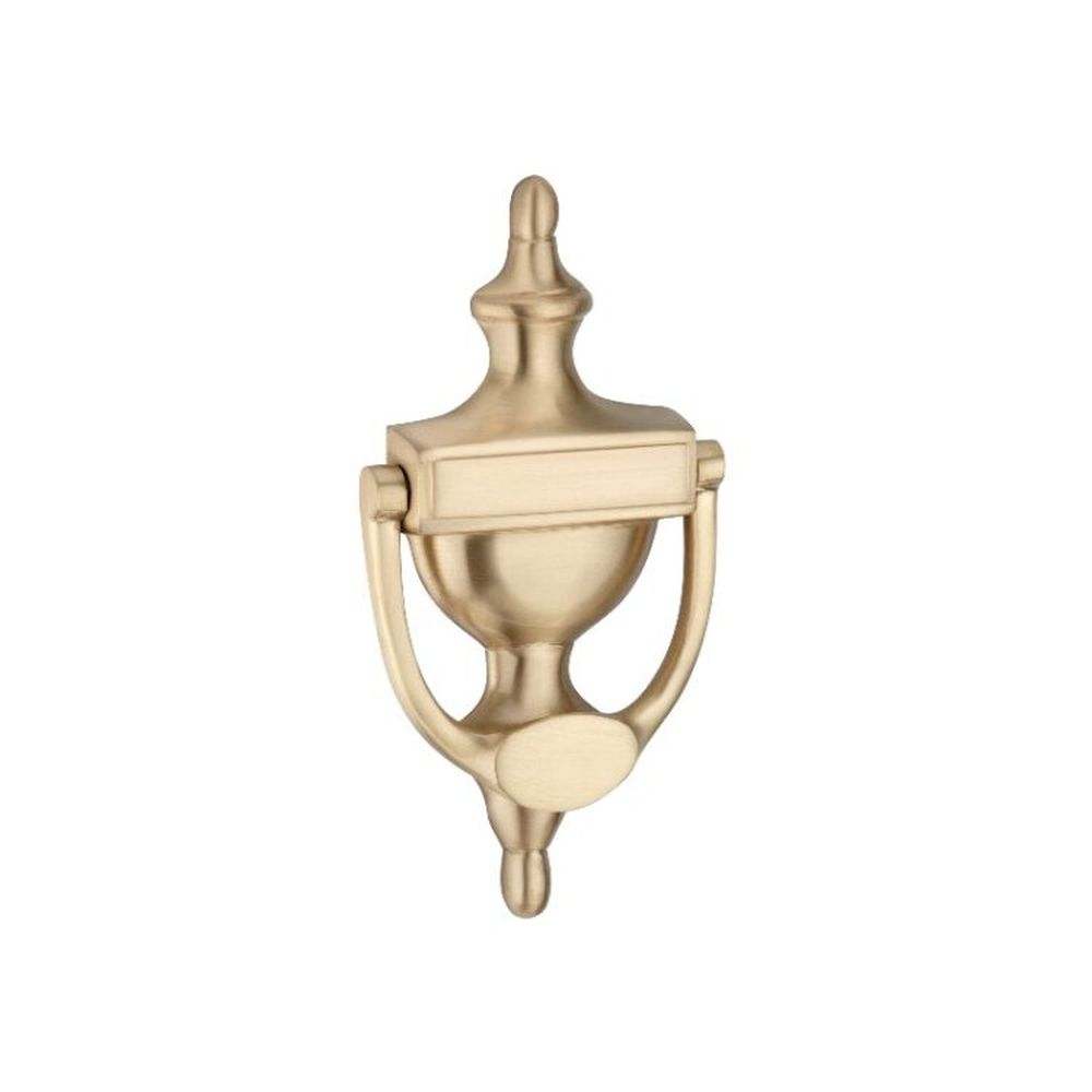 This is an image of Spira Brass - Victorian Door Knocker 150mm Satin Brass available to order from T.H Wiggans Architectural Ironmongery in Kendal, quick delivery and discounted prices.