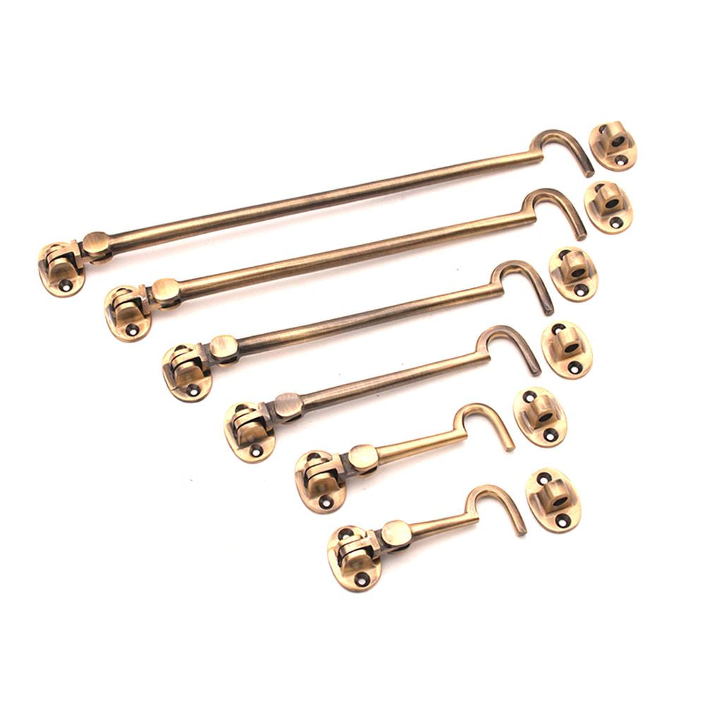 This is an image of Spira Brass - Silent Cabin Hook 12" - 300mm Antique Brass available to order from T.H Wiggans Architectural Ironmongery in Kendal, quick delivery and discounted prices.