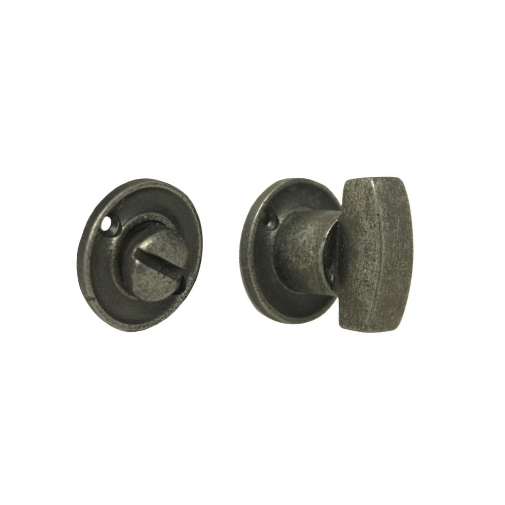 This is an image of Spira Brass - Bathroom Thumb Turn Pewter available to order from T.H Wiggans Architectural Ironmongery in Kendal, quick delivery and discounted prices.