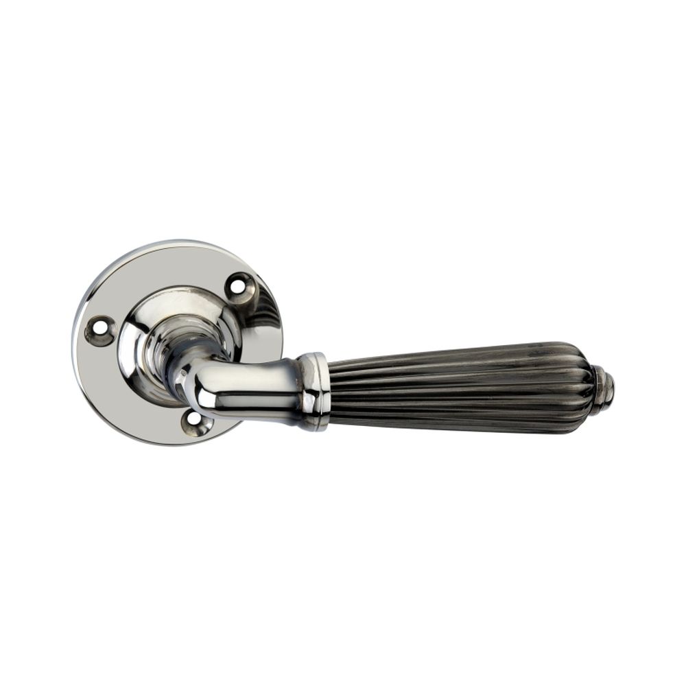This is an image of Spira Brass - Regency Lever Door Handle Aged Nickel available to order from T.H Wiggans Architectural Ironmongery in Kendal, quick delivery and discounted prices.