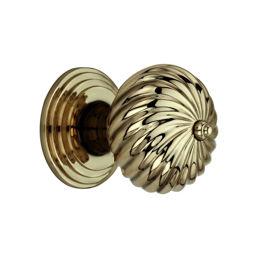 This is an image of Spira Brass - Burcot Mortice Door Knob Aged Brass available to order from T.H Wiggans Architectural Ironmongery in Kendal, quick delivery and discounted prices.