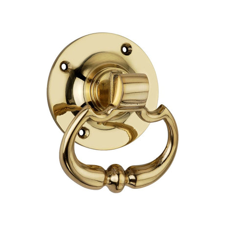 This is an image of Spira Brass - Dutch Drop handle Polished Brass  available to order from T.H Wiggans Architectural Ironmongery in Kendal, quick delivery and discounted prices.