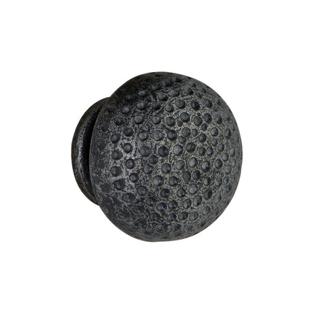This is an image of Spira Brass - Dotted 40mm Cupboard Knob Pewter  available to order from T.H Wiggans Architectural Ironmongery in Kendal, quick delivery and discounted prices.