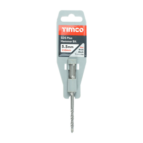 This is an image showing TIMCO SDS Plus Hammer Bit - 5.5 x 110 - 1 Each Clip available from T.H Wiggans Ironmongery in Kendal, quick delivery at discounted prices.