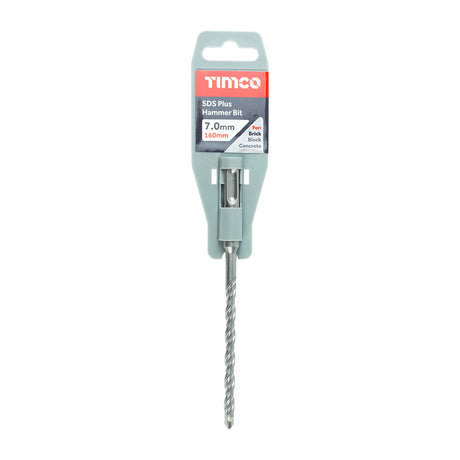 This is an image showing TIMCO SDS Plus Hammer Bit - 7.0 x 160 - 1 Each Clip available from T.H Wiggans Ironmongery in Kendal, quick delivery at discounted prices.