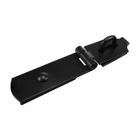 This is an image showing TIMCO Swivel Pattern Hasp & Staple - Heavy Duty - Black - 8" - 1 Each Plain Bag available from T.H Wiggans Ironmongery in Kendal, quick delivery at discounted prices.