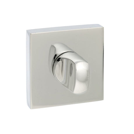 This is an image of Senza Pari WC Turn and Release *for use with ADBCE* on Flush Square Rose - Polis available to order from T.H Wiggans Architectural Ironmongery in Kendal, quick delivery and discounted prices.