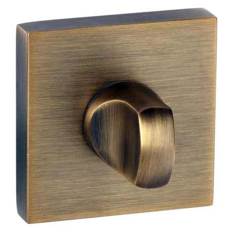 This is an image of Senza Pari WC Turn and Release *for use with ADBCE* on Flush Square Rose - Weath available to order from T.H Wiggans Architectural Ironmongery in Kendal, quick delivery and discounted prices.