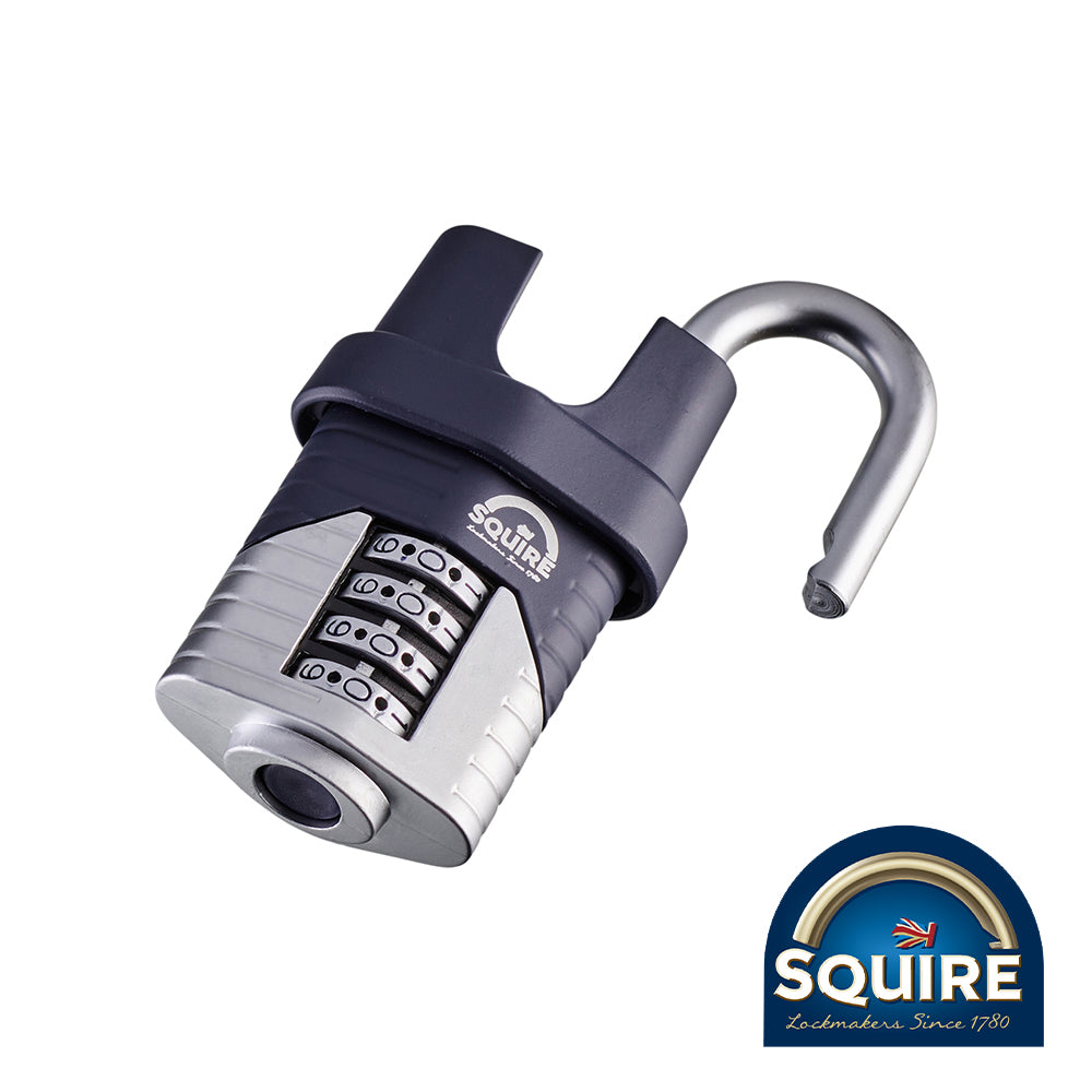 This is an image showing TIMCO Vulcan Combination Padlock - Boron Closed Shackle - VULCAN COMBI 40CS - 40mm - 1 Each Blister Pack available from T.H Wiggans Ironmongery in Kendal, quick delivery at discounted prices.