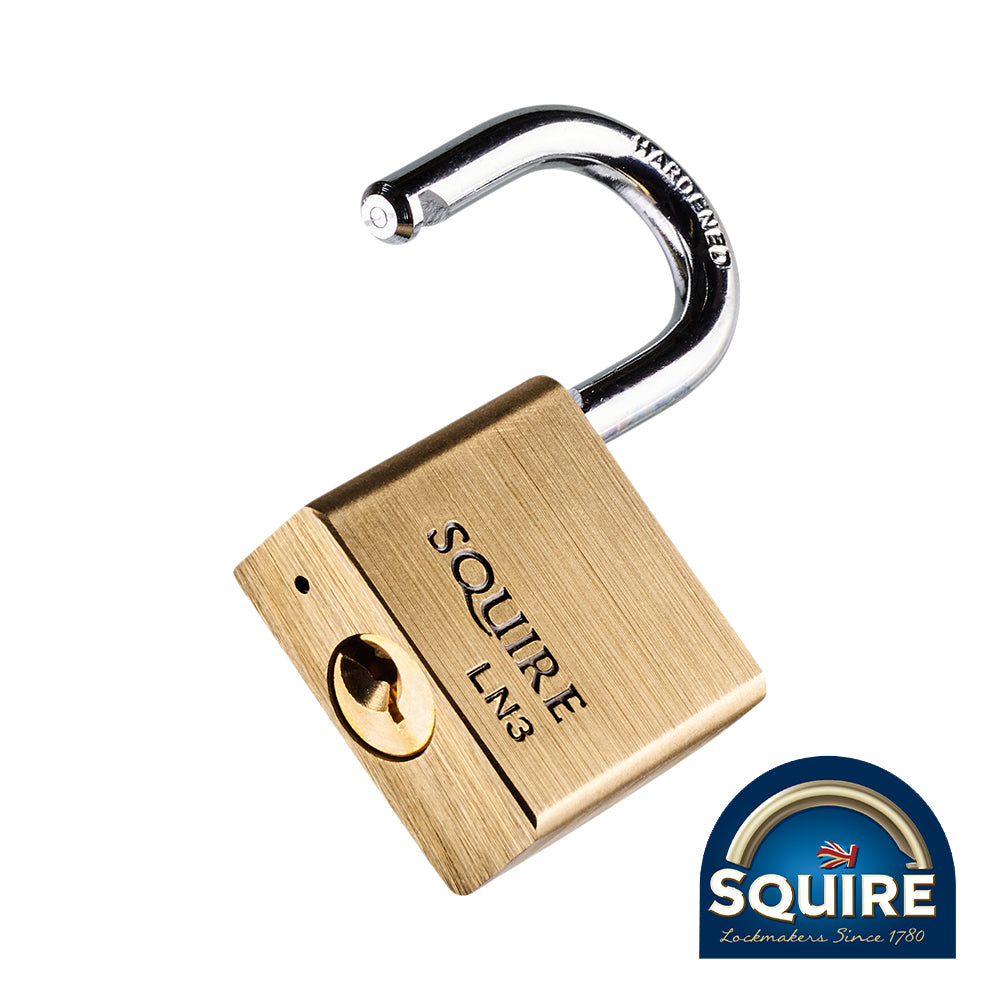 This is an image showing TIMCO Premium Brass Lion Padlock - Stainless Steel Shackle - LN3S - 30mm - 1 Each Blister Pack available from T.H Wiggans Ironmongery in Kendal, quick delivery at discounted prices.
