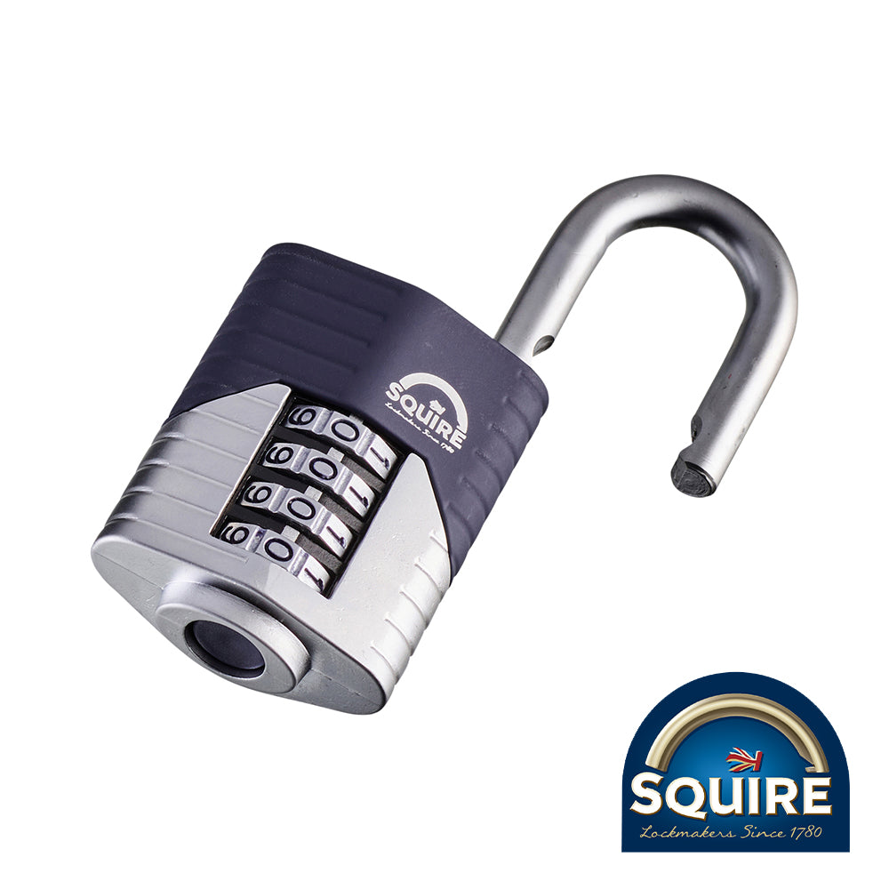 This is an image showing TIMCO Vulcan Combination Padlock - Boron Open Shackle - VULCAN COMBI 40 - 40mm - 1 Each Blister Pack available from T.H Wiggans Ironmongery in Kendal, quick delivery at discounted prices.