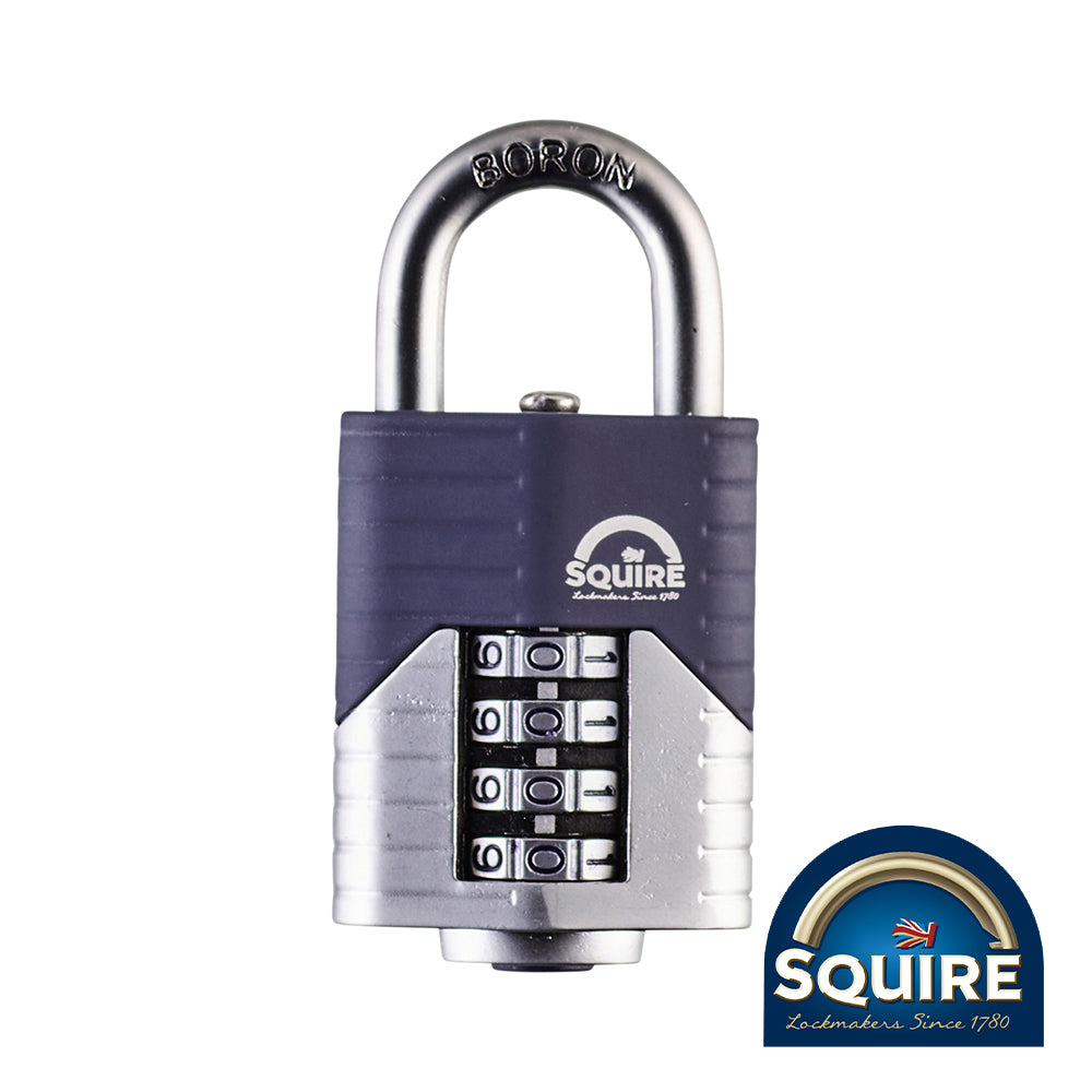 This is an image showing TIMCO Vulcan Combination Padlock - Boron Open Shackle - VULCAN COMBI 40 - 40mm - 1 Each Blister Pack available from T.H Wiggans Ironmongery in Kendal, quick delivery at discounted prices.