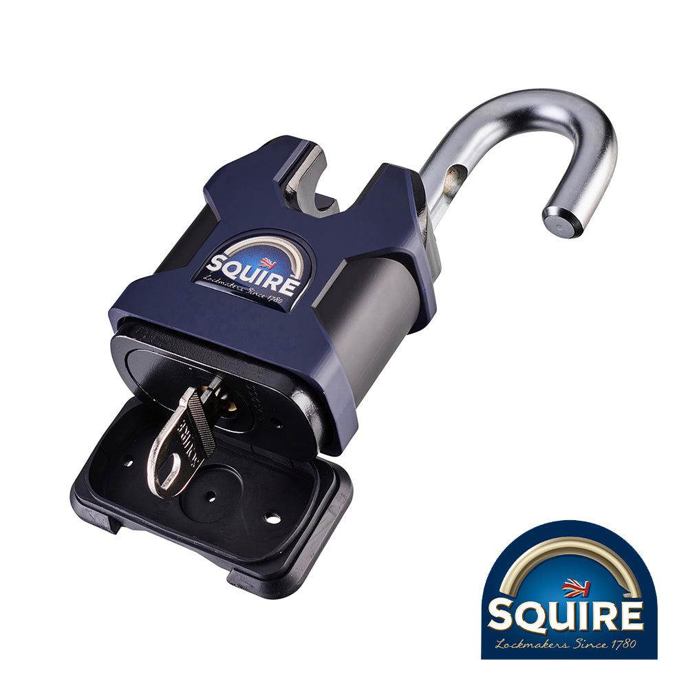 This is an image showing TIMCO Stronghold Padlock - Closed Shackle - SS65CS - 65mm - 1 Each Blister Pack available from T.H Wiggans Ironmongery in Kendal, quick delivery at discounted prices.