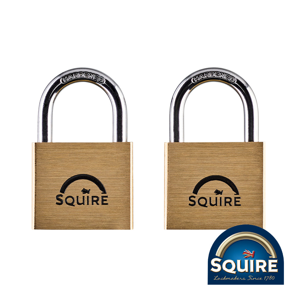 This is an image showing TIMCO Premium Brass Lion Padlock - Keyed Alike - LN4T - 40mm - 2 Pieces Blister Pack available from T.H Wiggans Ironmongery in Kendal, quick delivery at discounted prices.