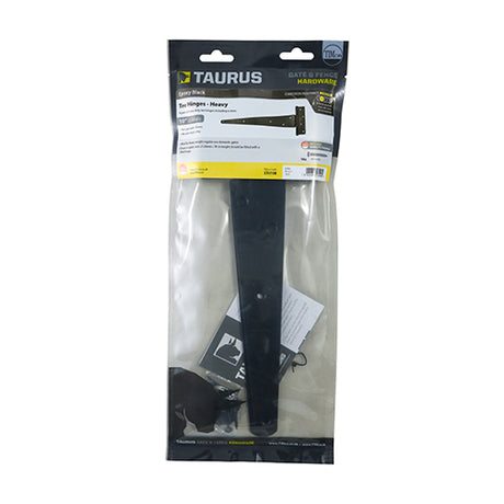 This is an image showing TIMCO Pair of Strong Tee Hinges - Black - 10" - 1 Each TIMbag available from T.H Wiggans Ironmongery in Kendal, quick delivery at discounted prices.