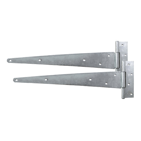 This is an image showing TIMCO Pair of Strong Tee Hinges - Hot Dipped Galvanised - 18" - 1 Each Plain Bag available from T.H Wiggans Ironmongery in Kendal, quick delivery at discounted prices.