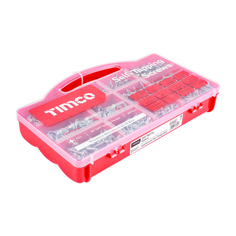 This is an image showing TIMCO Metal Tapping Screws - Mixed Tray - PZ - Self-Tapping - Zinc - 1,305pcs - 1305 Pieces Tray available from T.H Wiggans Ironmongery in Kendal, quick delivery at discounted prices.