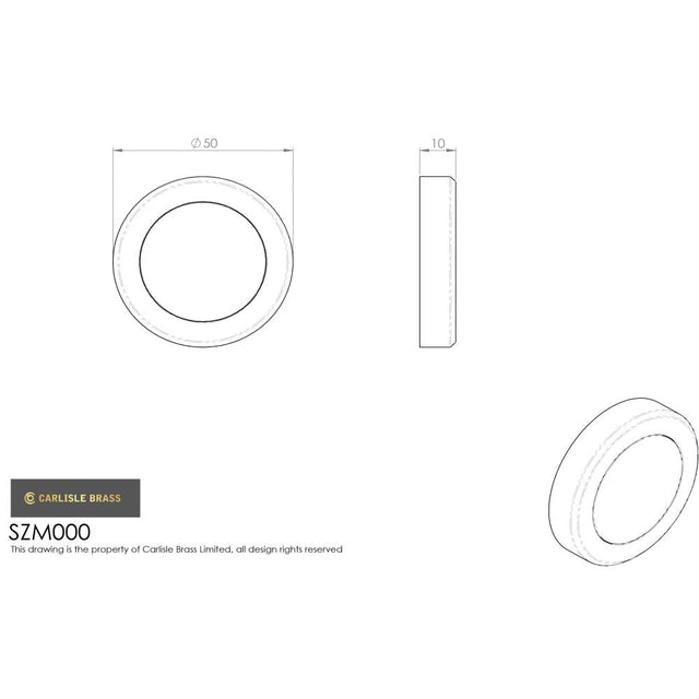 This is an image of Serozzetta - Escutcheon Blank Profile - Satin Chrome available to order from T.H Wiggans Architectural Ironmongery in Kendal, quick delivery and discounted prices.