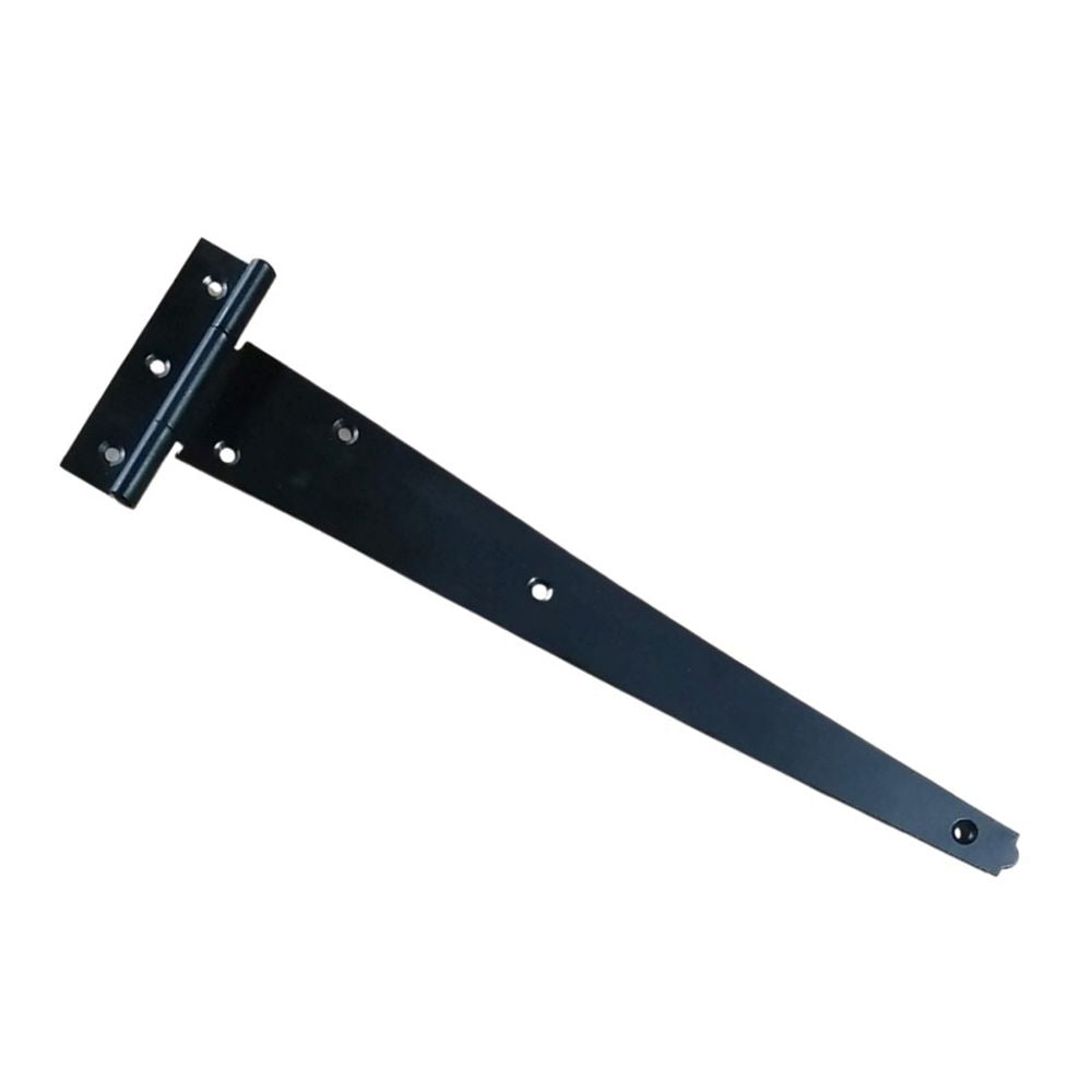 This is an image of Spira Brass - Iron Tee Hinge - Standard 14" - 350mm Black available to order from T.H Wiggans Architectural Ironmongery in Kendal, quick delivery and discounted prices.