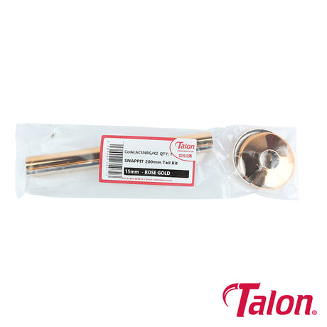 This is an image showing TIMCO Snappit Tail Kit - Rose Gold - ACSNRG - 15 x 200mm - 2 Pieces Bag available from T.H Wiggans Ironmongery in Kendal, quick delivery at discounted prices.