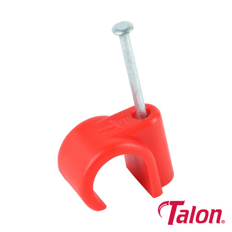 This is an image showing TIMCO Nail In Pipe Clip - Red - NCH15 - 15mm - 100 Pieces Bag available from T.H Wiggans Ironmongery in Kendal, quick delivery at discounted prices.
