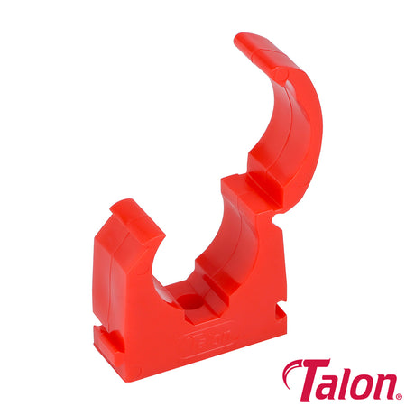 This is an image showing TIMCO Single Hinged ID Clip - Red - TS22RED20 - 22mm - 20 Pieces Bag available from T.H Wiggans Ironmongery in Kendal, quick delivery at discounted prices.