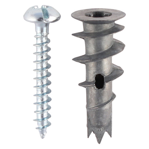 This is an image showing TIMCO Metal Speed Plugs & Screws - Zinc - 31.5mm - 5 Pieces TIMpac available from T.H Wiggans Ironmongery in Kendal, quick delivery at discounted prices.