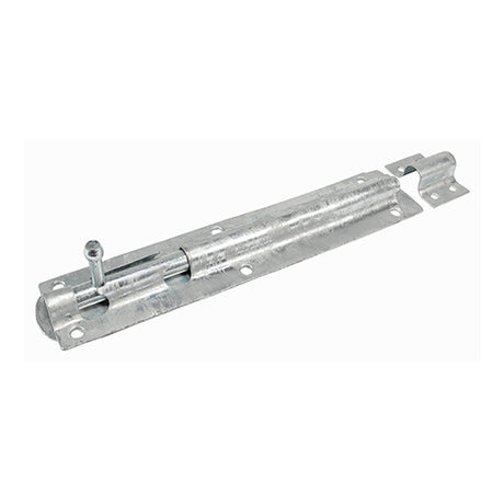 This is an image showing TIMCO Straight Tower Bolt - Hot Dipped Galvanised - 10" - 1 Each Plain Bag available from T.H Wiggans Ironmongery in Kendal, quick delivery at discounted prices.