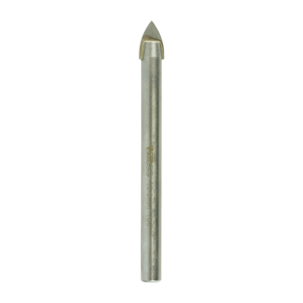 This is an image showing TIMCO TCT Arrow Head Tile & Glass Bit - 10.0mm - 1 Each Blister Pack available from T.H Wiggans Ironmongery in Kendal, quick delivery at discounted prices.