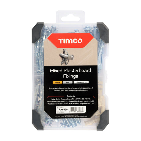 This is an image showing TIMCO Mixed Tray - Plasterboard Fixings - 102pcs - 102 Pieces Tray available from T.H Wiggans Ironmongery in Kendal, quick delivery at discounted prices.