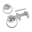This is an image showing TIMCO Ring Gate Latch - Twisted - Hot Dipped Galvanised - 6" - 1 Each Plain Bag available from T.H Wiggans Ironmongery in Kendal, quick delivery at discounted prices.