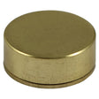 This is an image showing TIMCO Threaded Screw Caps - Solid Brass - Satin - 12mm - 4 Pieces TIMpac available from T.H Wiggans Ironmongery in Kendal, quick delivery at discounted prices.