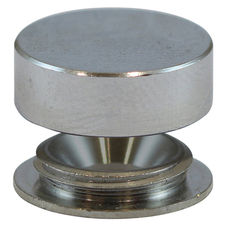 This is an image showing TIMCO Threaded Screw Caps - Solid Brass - Satin Chrome - 12mm - 4 Pieces TIMpac available from T.H Wiggans Ironmongery in Kendal, quick delivery at discounted prices.