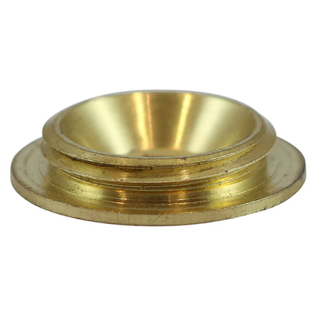 This is an image showing TIMCO Threaded Screw Caps - Solid Brass - Satin - 14mm - 4 Pieces TIMpac available from T.H Wiggans Ironmongery in Kendal, quick delivery at discounted prices.