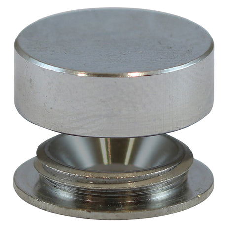 This is an image showing TIMCO Threaded Screw Caps - Solid Brass - Satin Chrome - 16mm - 4 Pieces TIMpac available from T.H Wiggans Ironmongery in Kendal, quick delivery at discounted prices.